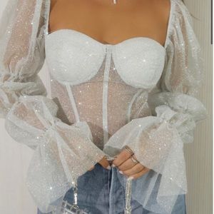 Misslola glitter corset top